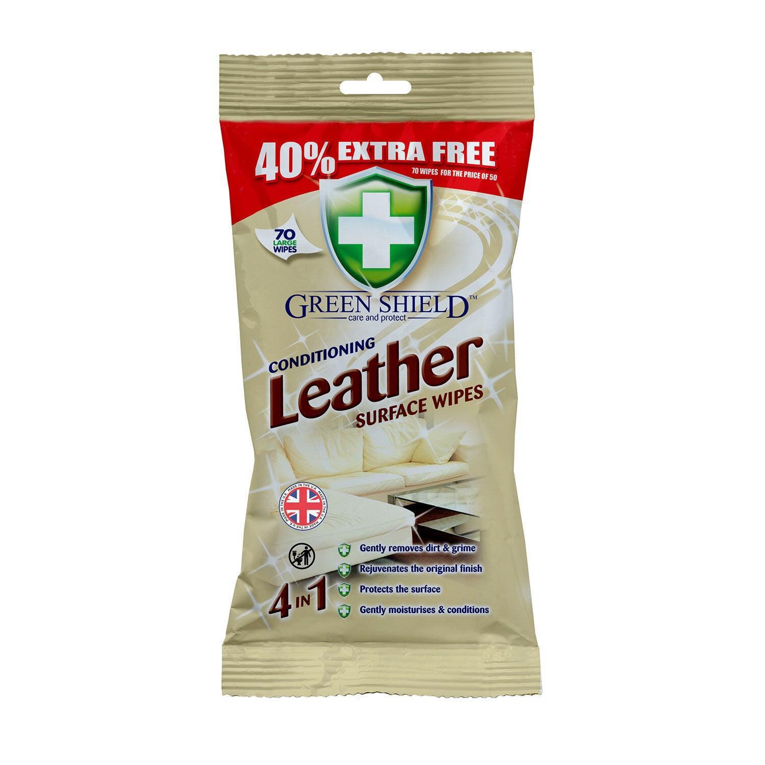 Greenshield Conditioning Leather Wipes | Pack 70 - Choice Stores