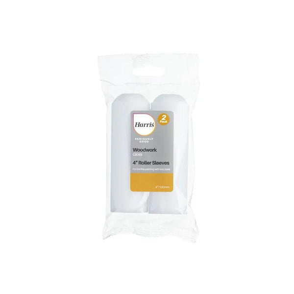 Harris Ultimate Woodwork Gloss Roller Sleeves | 4in | Pack of 2 - Choice Stores