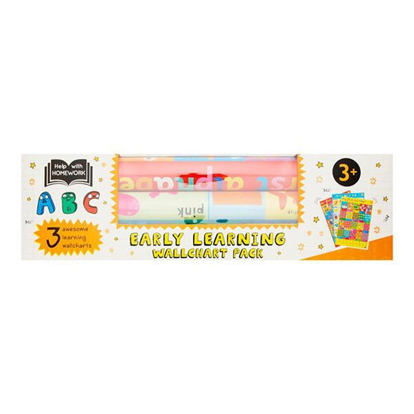 Help With Homework Early Learning Wallchart Pack | Pack of 3 | Ages 3+ - Choice Stores
