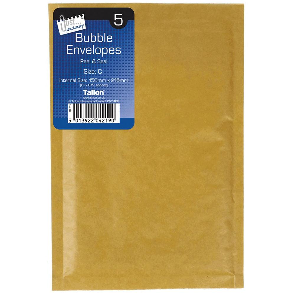Just Stationery Bubble Envelopes Size C | Pack of 5 - Choice Stores