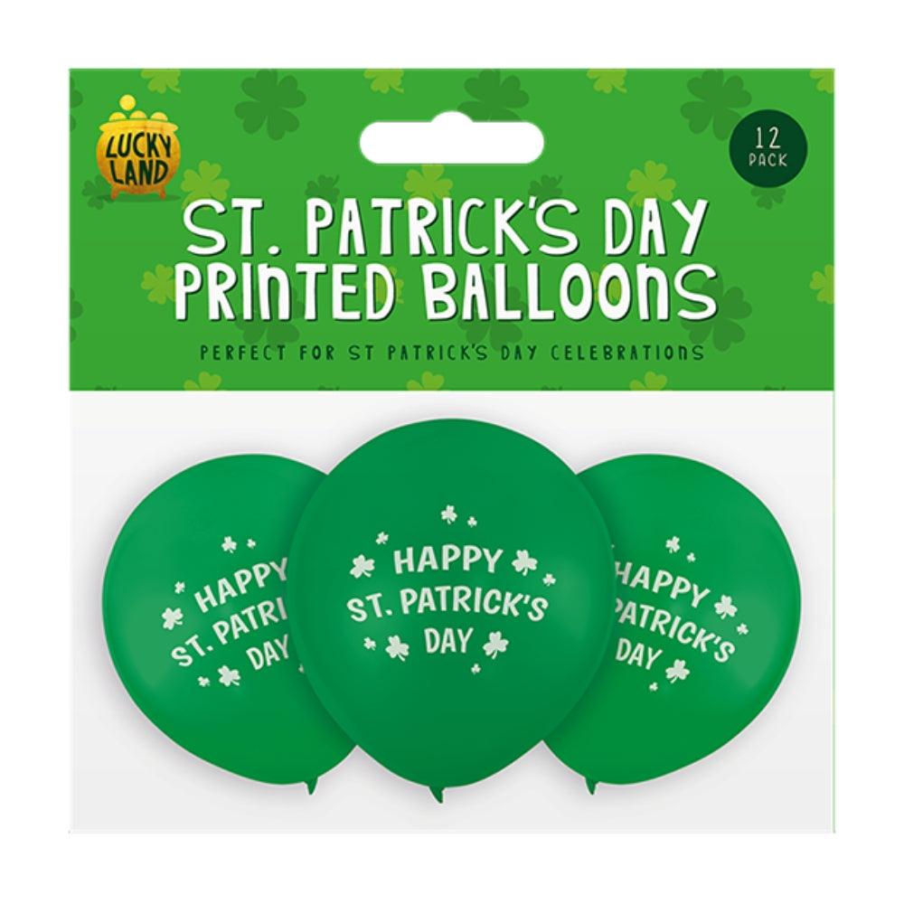 Lucky Land St Patricks Day Printed Balloons | Pack of 12 - Choice Stores