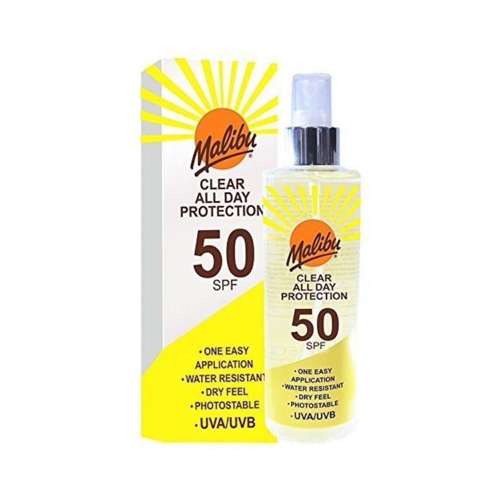 Malibu Clear All Day Protection Spray SPF50 | 250ml - Choice Stores