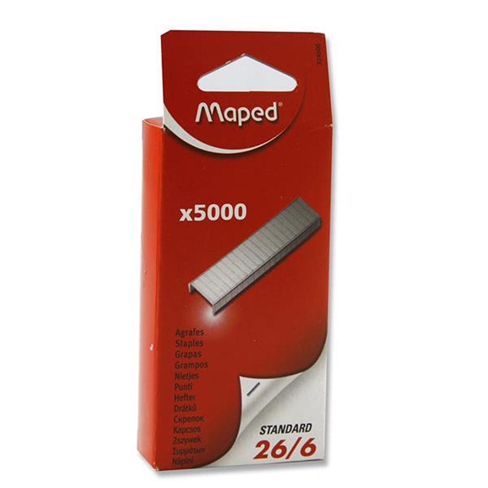 Maped 324605 Nietjes 26/6 – Verzinkt, 1000 Stuks In Kartonnen Doos, Kleine Verpakking, Geschikt Voor Standaard Nietmachines