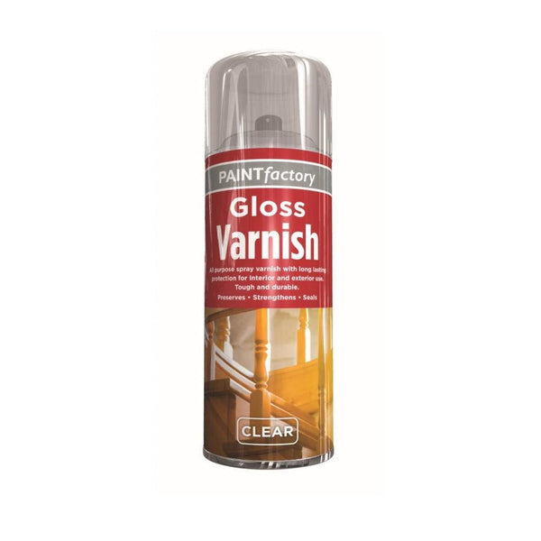 Paint Factory Gloss Varnish Spray Clear | 400ml - Choice Stores