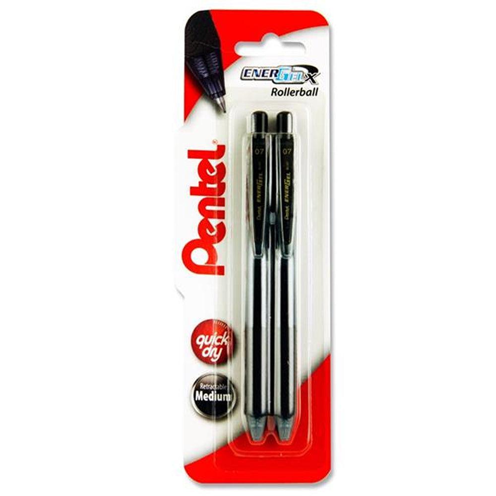 Pentel Energel X BI107 Roller Ball Gel Pens | 0.7mm | Pack of 2 - Choice Stores