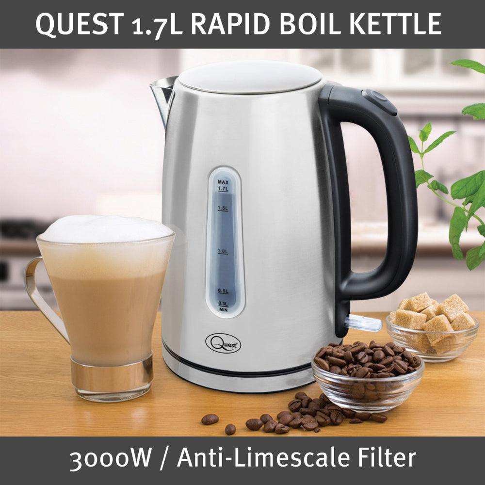 Quest Stainless Steel Rapid Boil Kettle | 1.7L - Choice Stores