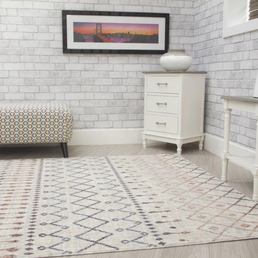 Revive Tribeca Cream Beige Modern Rug | Made From Recycled Plastic Bottles - Choice Stores