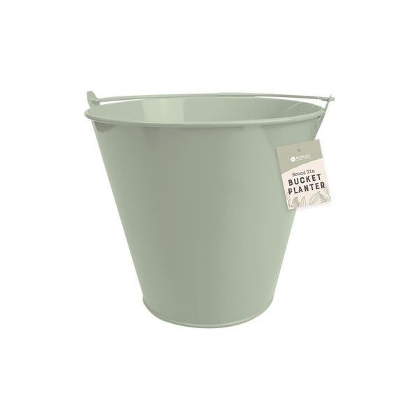 Rowan Round Tin Bucket Planter with Handle | Assorted Colour - Choice Stores