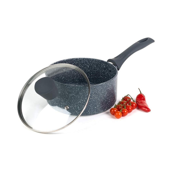 Russell Hobbs Blue Marble Non-Stick Saucepan | 18cm - Choice Stores