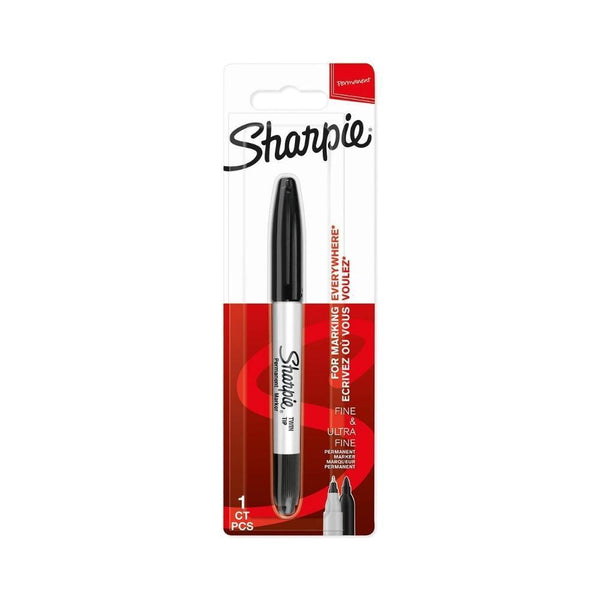 Sharpie Twin Tip Permanent Marker | Fine & Ultra Fine Points Black - Choice Stores