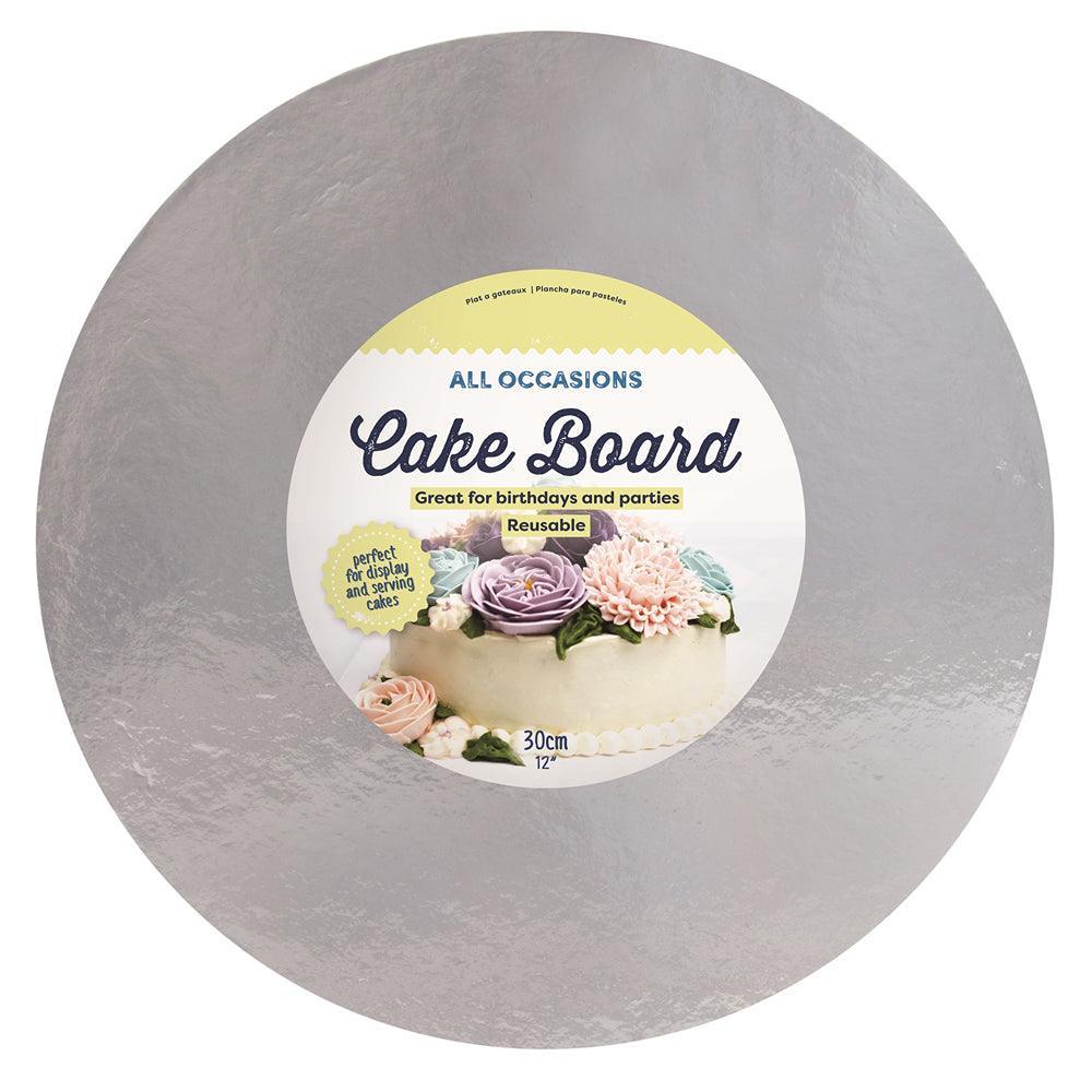 Silver Cake Board 30cm | 1 Pack - Choice Stores