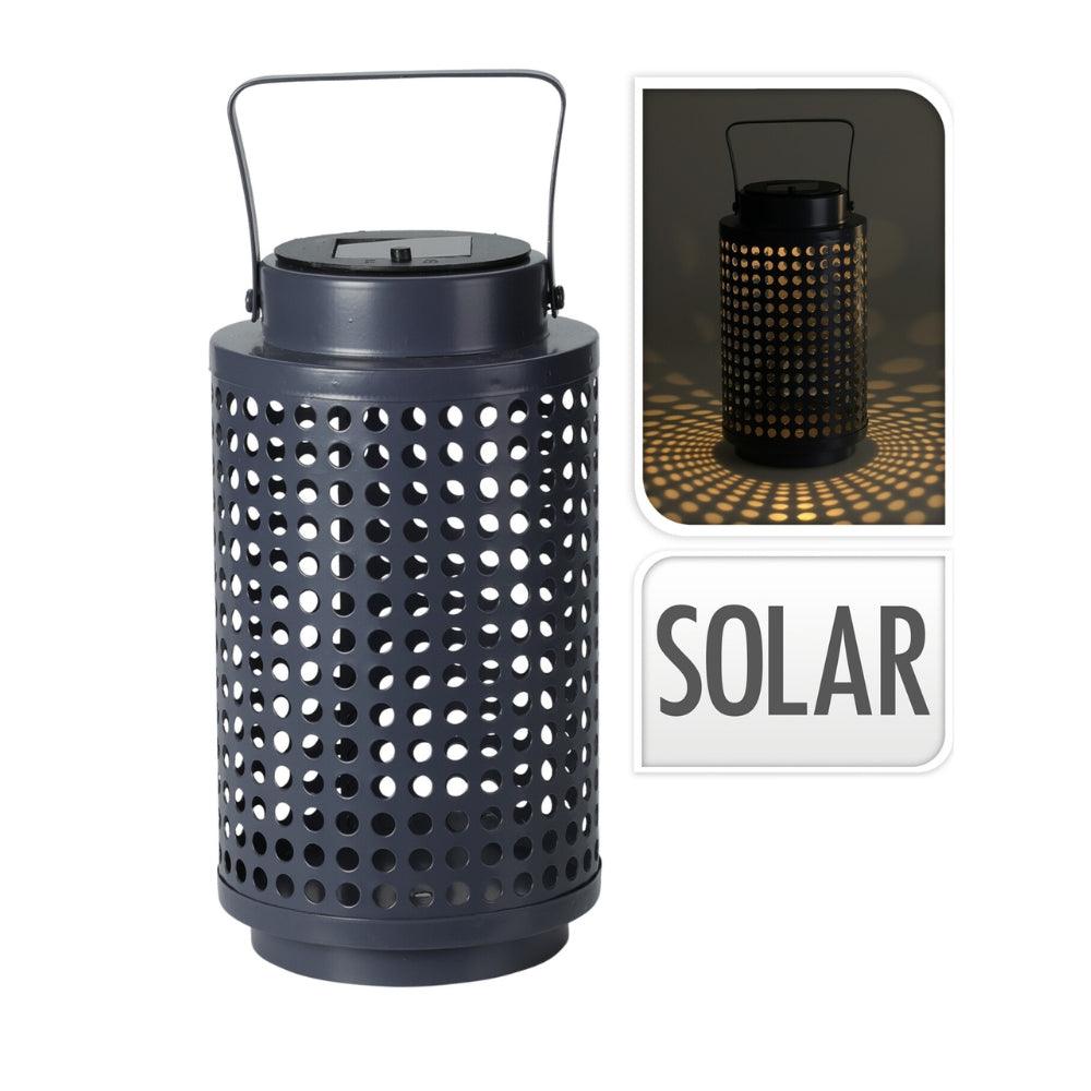 Solar Lantern Metal Dark Grey - Choice Stores
