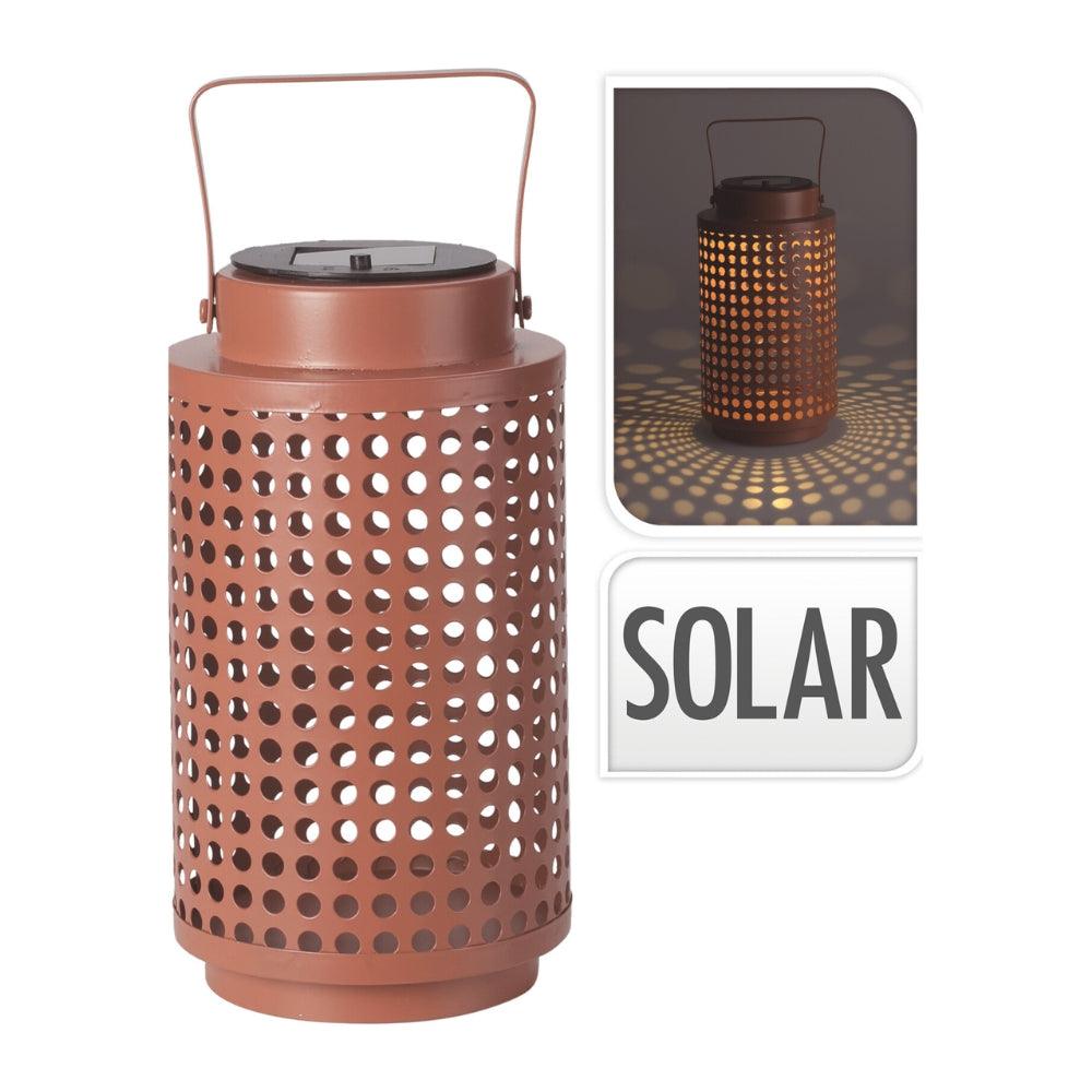 Solar Lantern Metal Mauve - Choice Stores