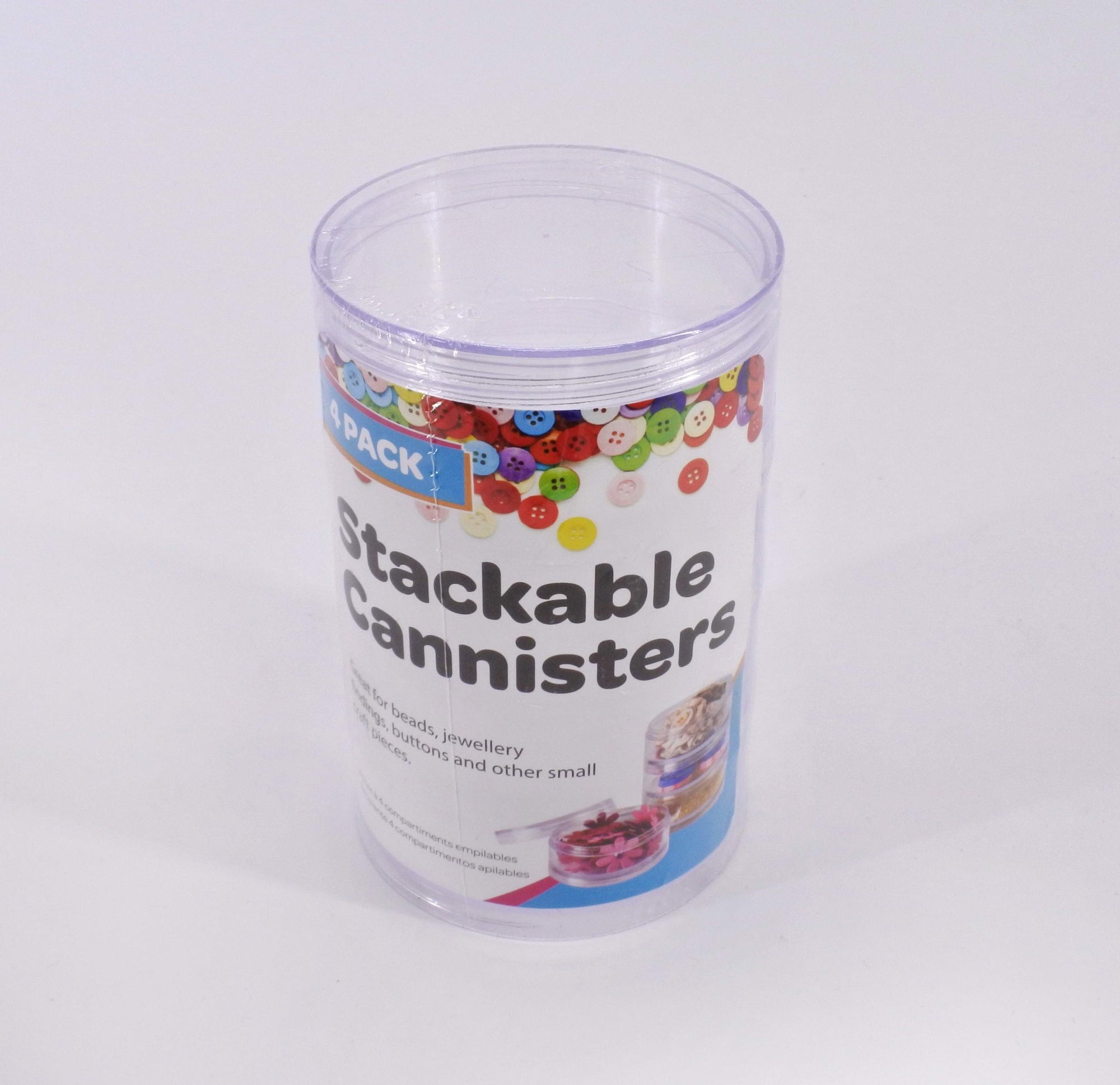 Stackable Cannisters | Perfect For Arts & Crafts | 4 Pack - Choice Stores