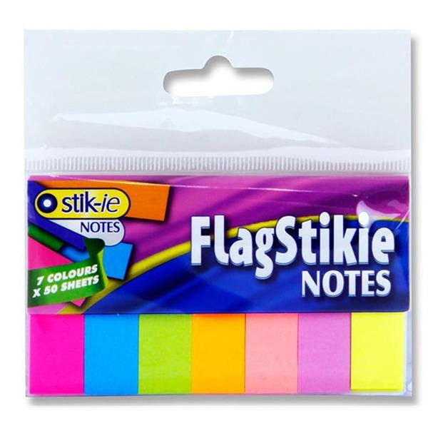 Stik-ie Flag Stikie Notes Page Markers Neon | 7 x 20 Sheets - Choice Stores