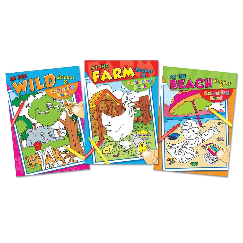 Tallon Colouring &amp; Sticker Book | 3 Assorted Designs - Choice Stores