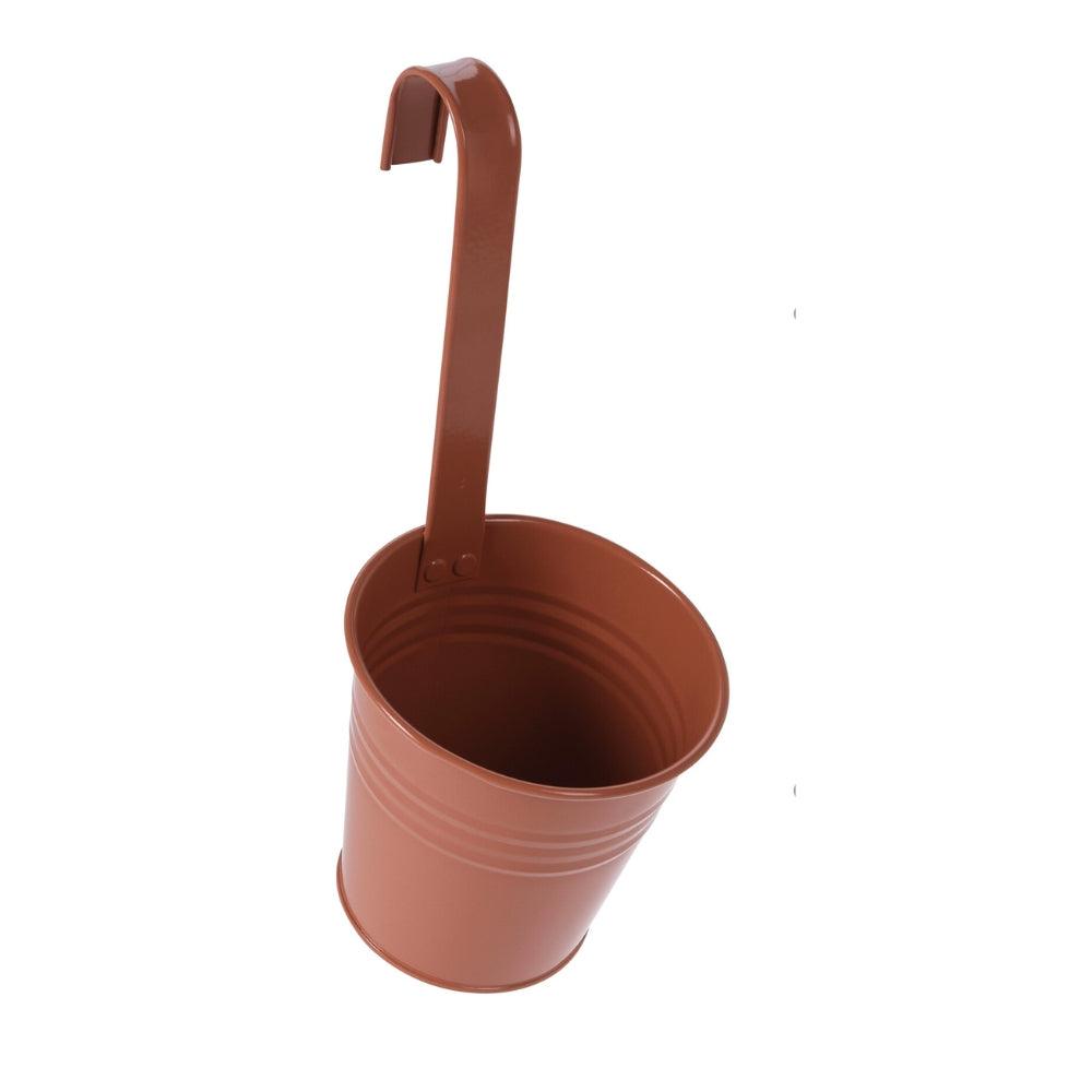 Terracotta Metal Flowerpot with Hook | 130 x 285 mm - Choice Stores