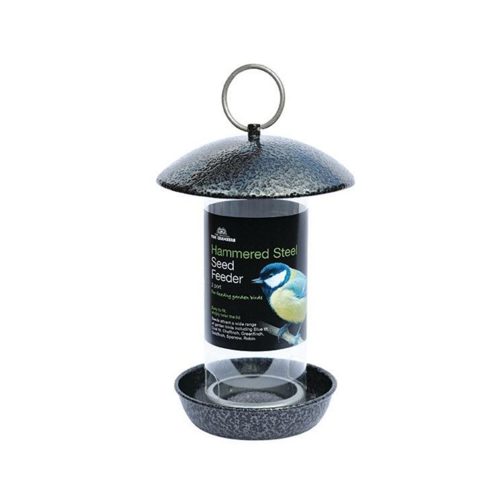Tom Chambers Hammered Steel 2 Port Seed Feeder - Choice Stores