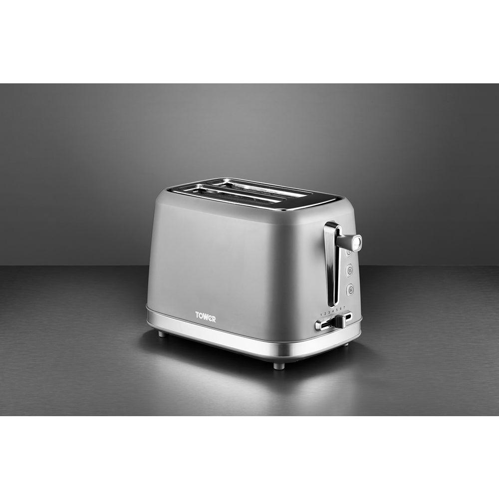 Tower Odyssey 2 Slice Grey Toaster with Chrome Accents - Choice Stores