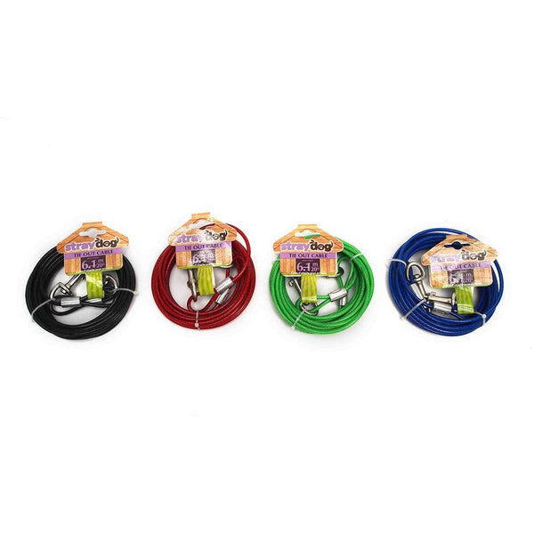 UBL Dog Tie Out Cable 4 Assorted | 6.1m - Choice Stores