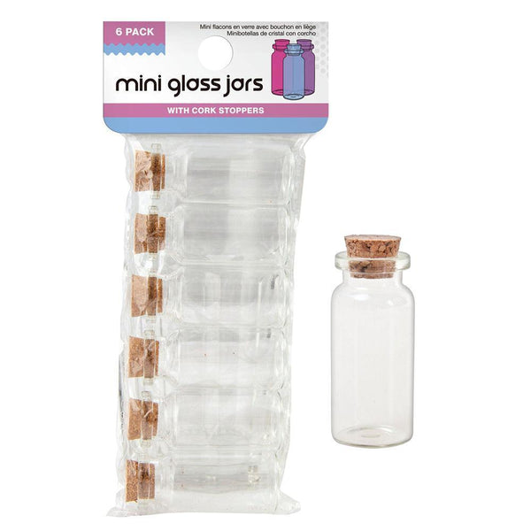 UBL Mini Glass Jars with Cork Lid | Pack of 6 - Choice Stores