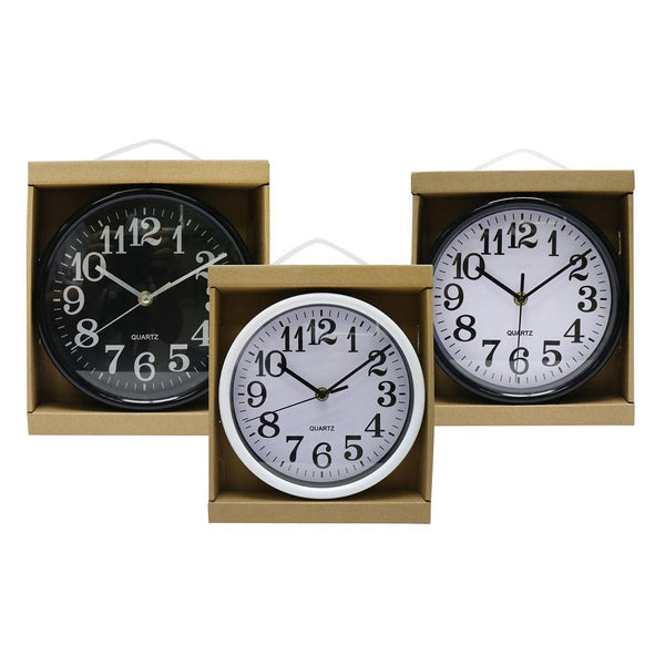 UBL Round Clock Black/White | 3 Assorted - Choice Stores