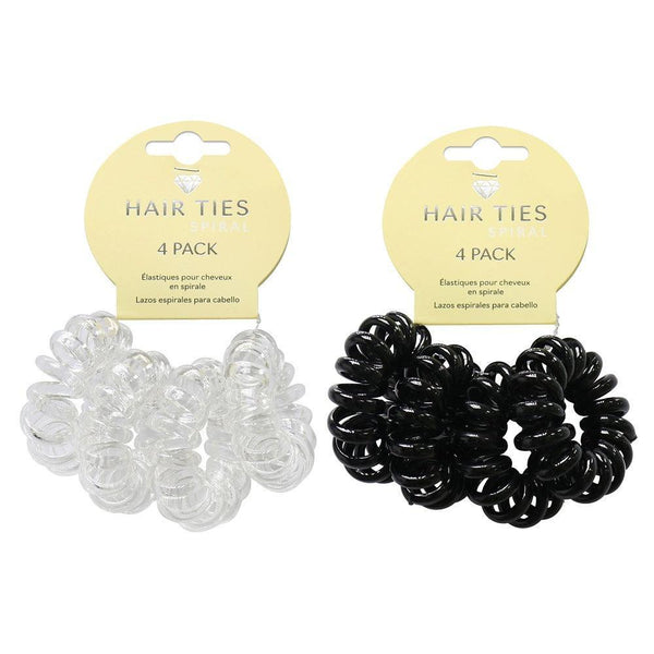 UBL Spiral Hair Ties 2 Assorted | Pack of 4 - Choice Stores