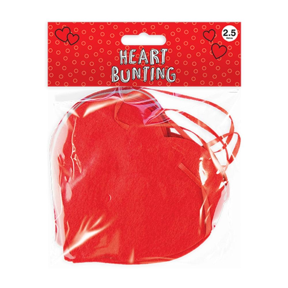 Valentine&#39;s Day Felt Heart Banner | 2.5m - Choice Stores