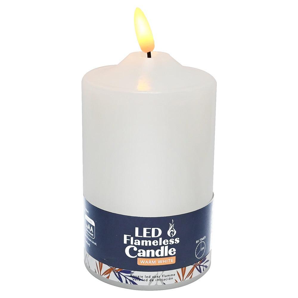 Warm White LED Flameless Candle | 8hr Timer - Choice Stores