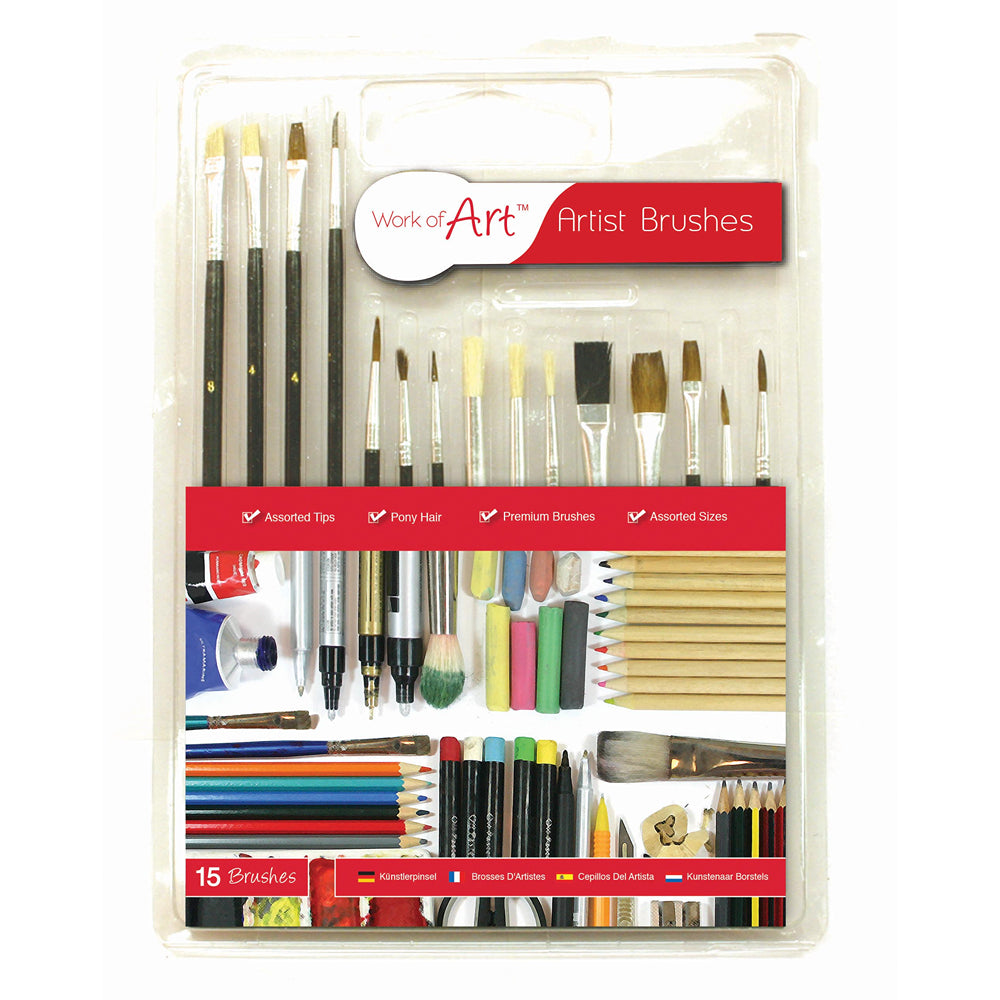 Just Stationery Paint Brushes | Pack of 15