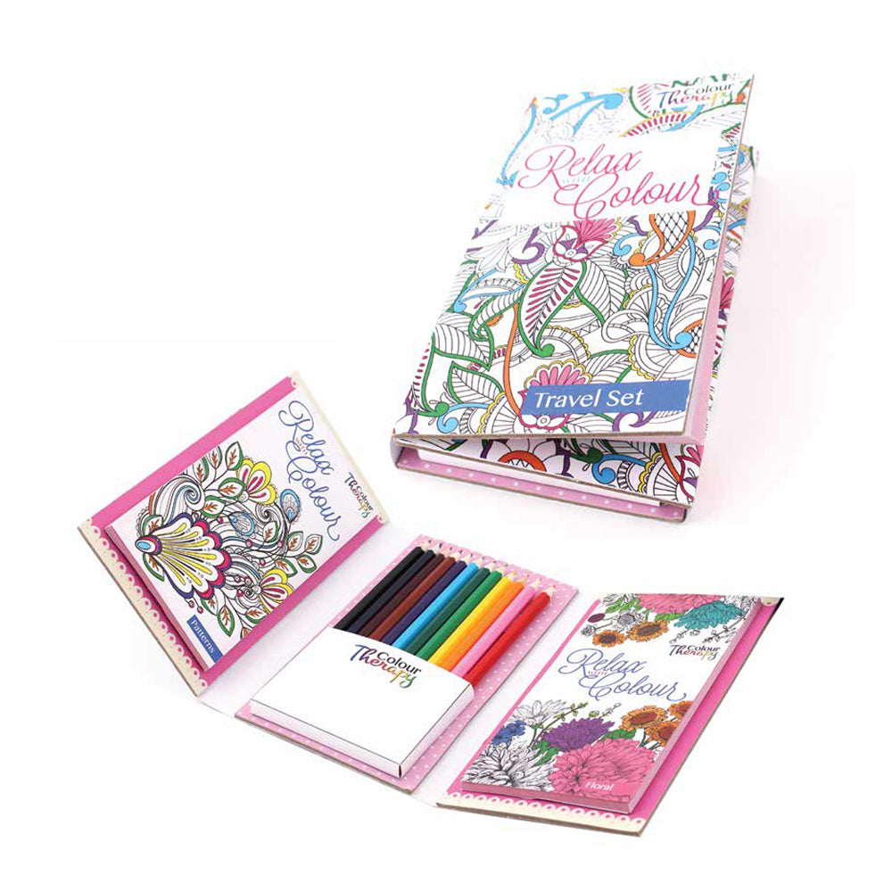 Colour Therapy Assorted Travel Colouring Set | Just Stationery