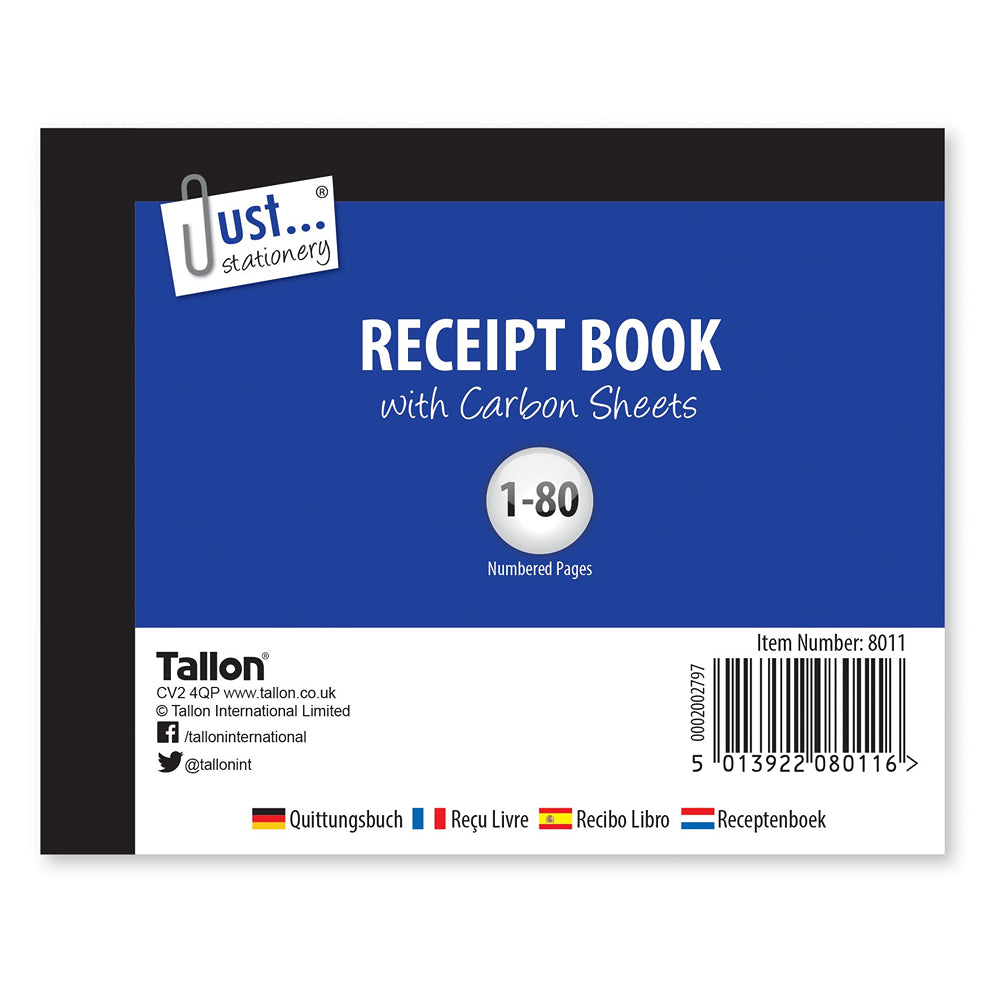 Just Stationery Receipt Book | 80 Pages