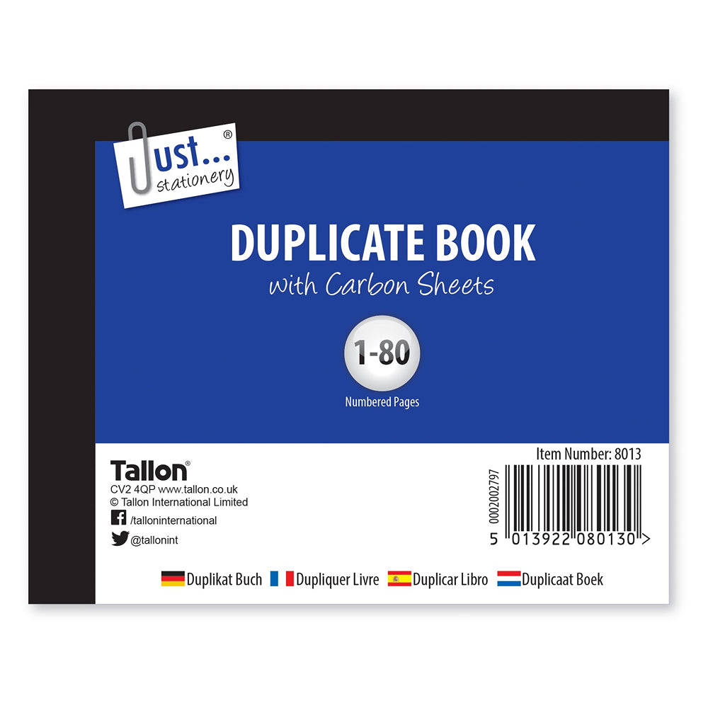 Just Stationery Duplicate Half Size Book | 80 Pages
