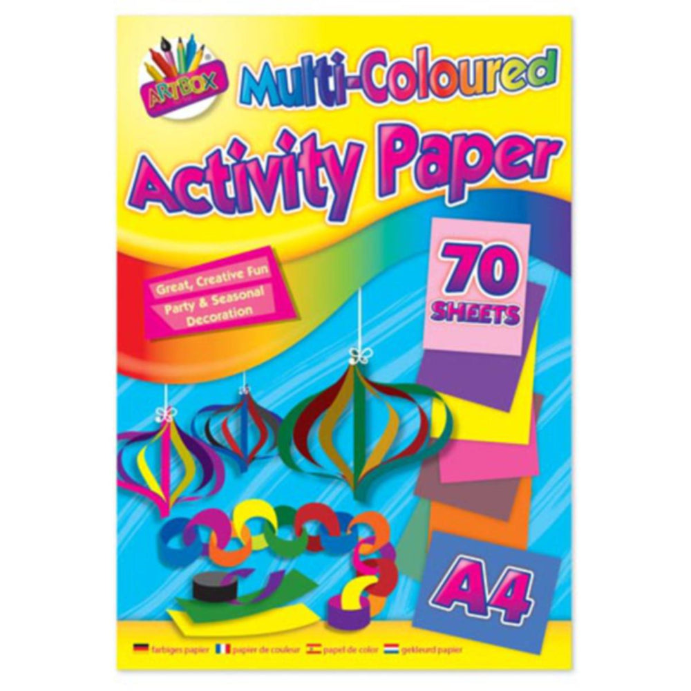 Artbox Multi-Coloured A4 Activity Paper | 70 Sheets