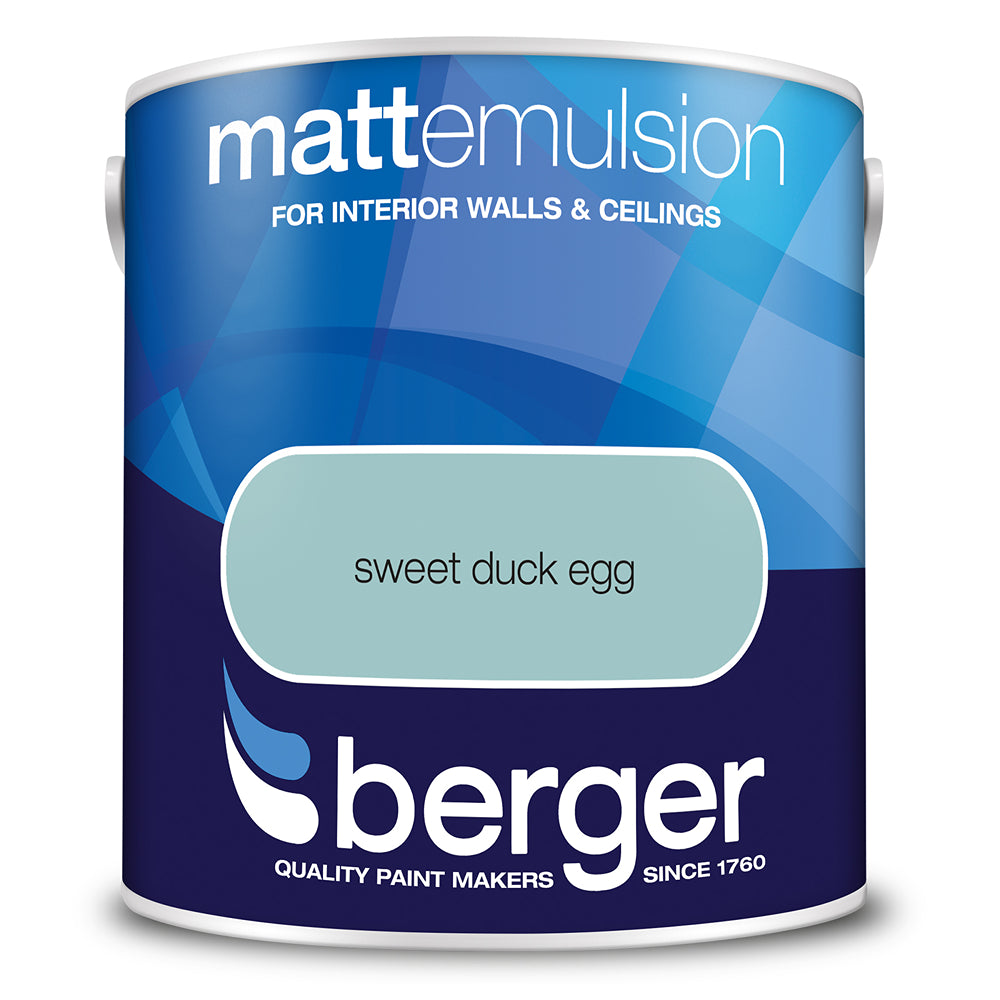 berger walls and ceilings matt emulsion paint  sweet duck egg