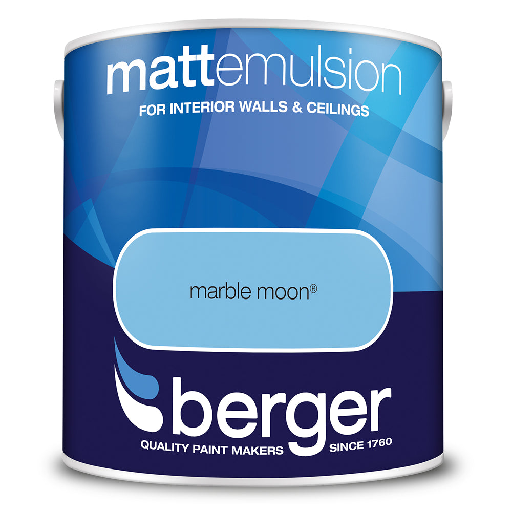 berger walls and ceilings matt emulsion paint  marble moon