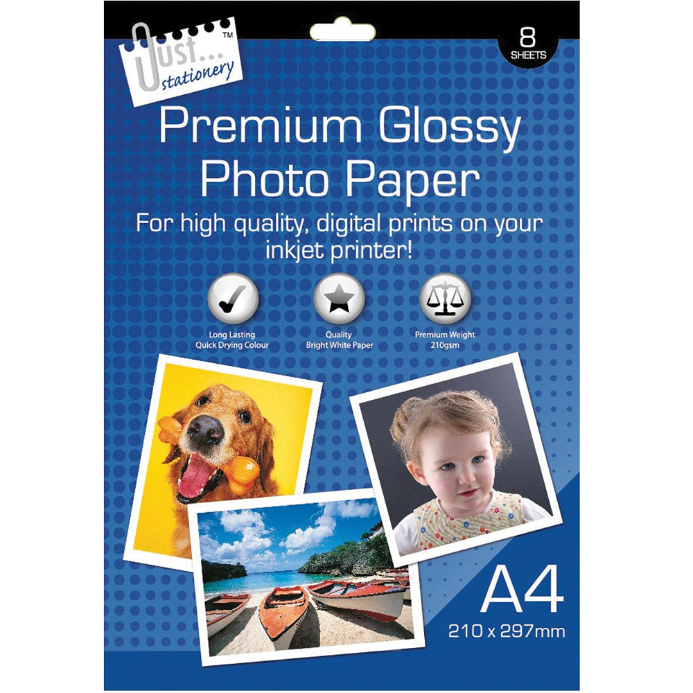 Premium A4 Glossy Photo Paper | Pack of 8
