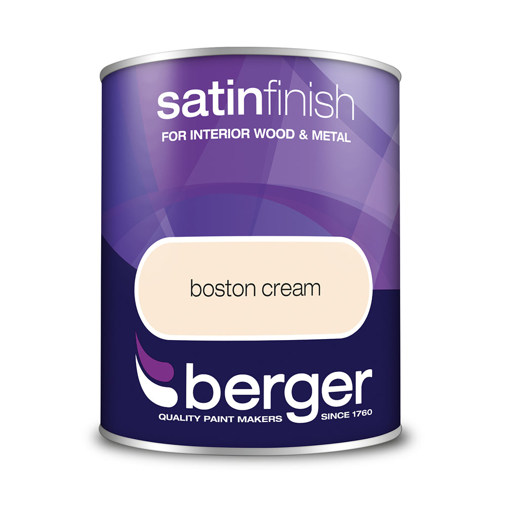 berger satin sheen interior wood and metal paint  boston cream