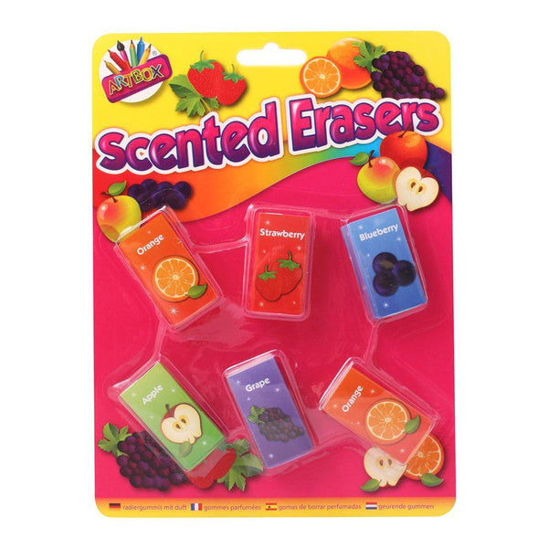 Artbox Fruit Scented Novelty Erasers | Pack of 6 - Choice Stores