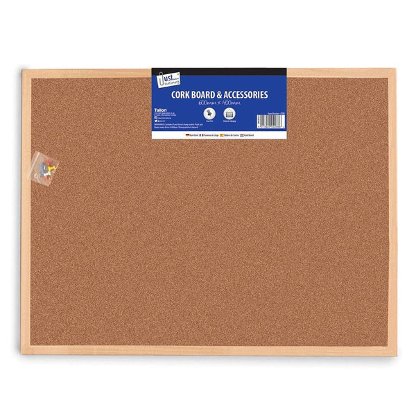 Just Stationery Cork Notice Board | 60 x 40cm - Choice Stores