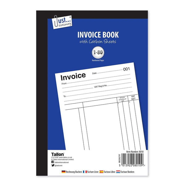 Just Stationery Invoice Book | 80 Pages - Choice Stores