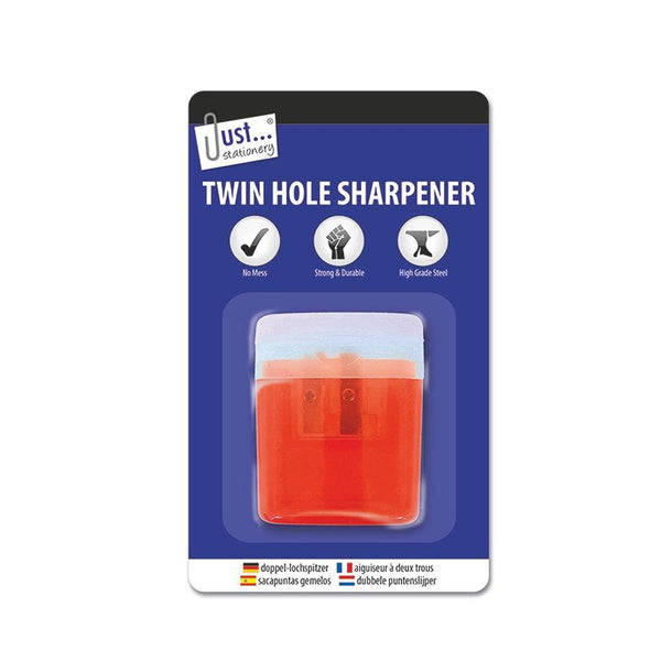 Just Stationery Twin Hole Pencil Sharpener - Choice Stores