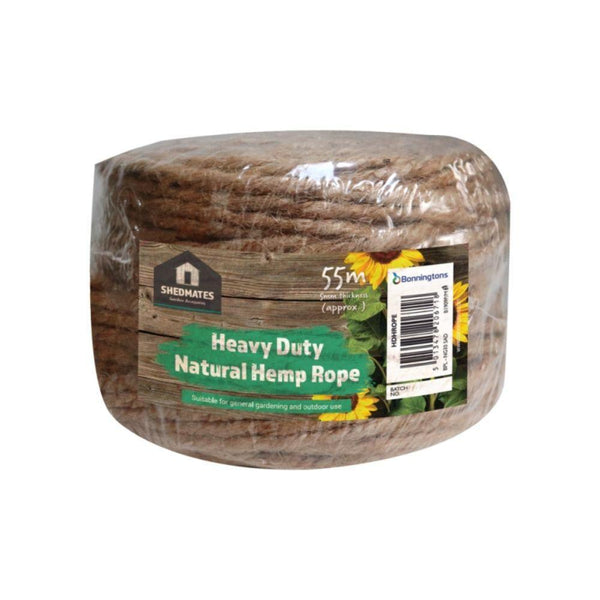 Shedmates Heavy Duty Natural Hemp Rope | 55m - Choice Stores