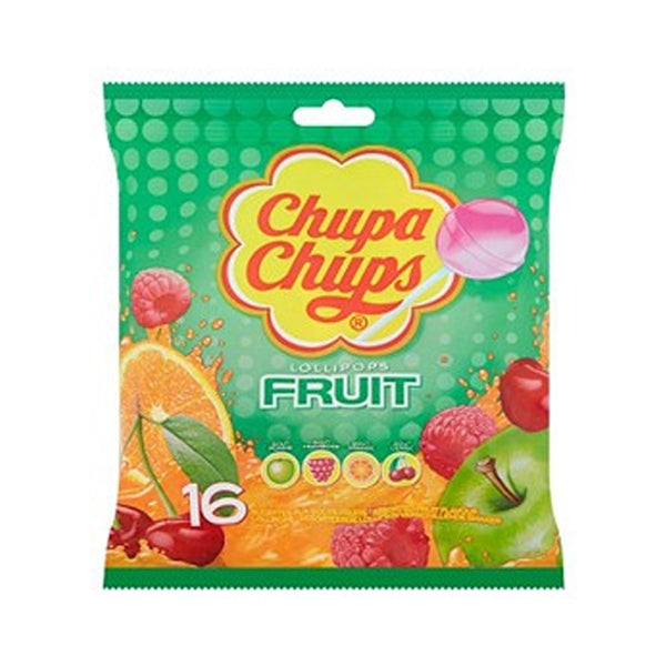 Chupa Chups Fruit Lollipops | 168g, Assorted Flavours, Pouch