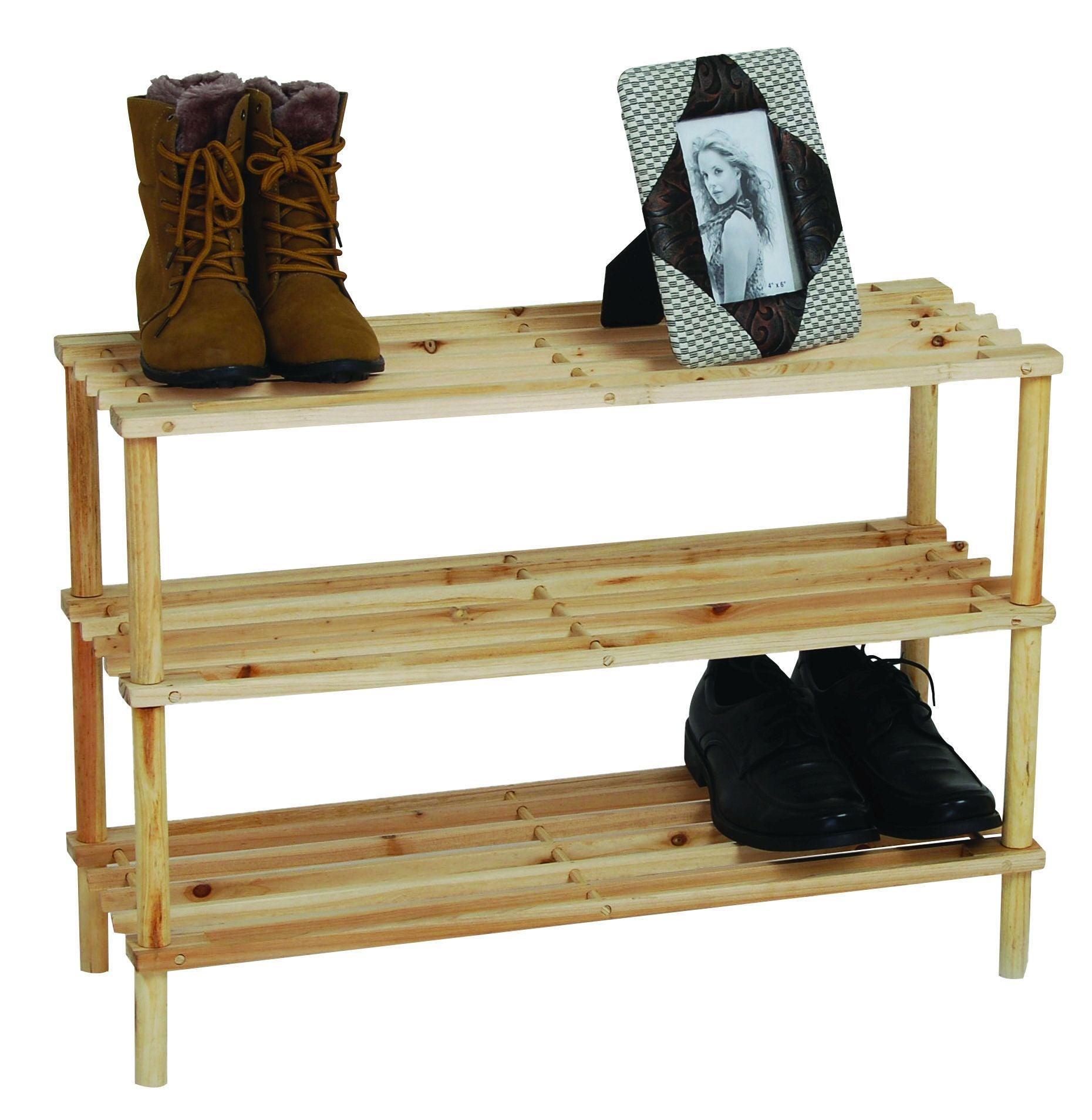 3 Tier Wooden Shoe Rack - Choice Stores