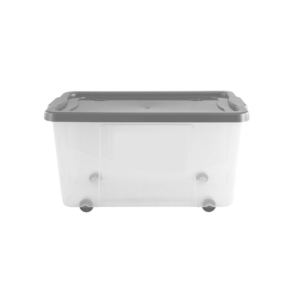 Premier Storage Silver Storage Container On Wheels | 48L