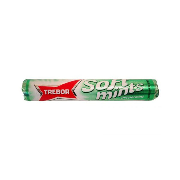 Trebor Soft Peppermint Mints | Single Roll, 45g, Chewy Texture, Cooling