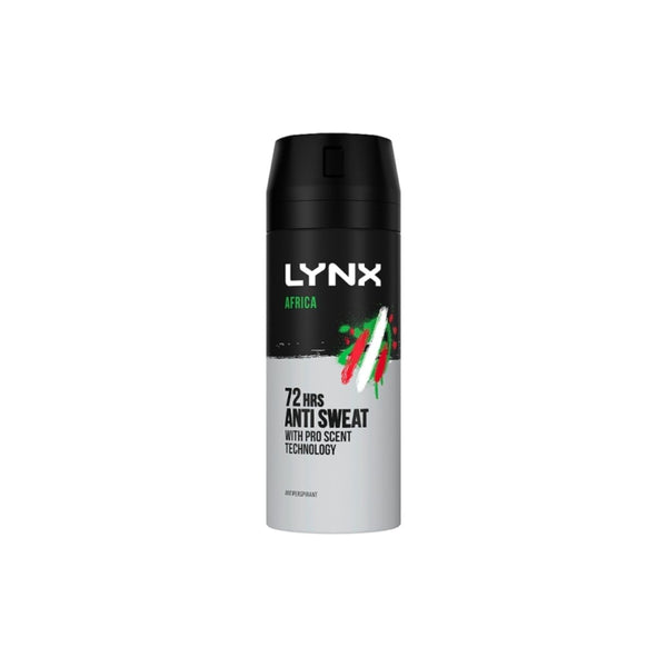 Lynx Africa Antiperspirant Deodorant Spray | 72-Hour Protection, Aerosol