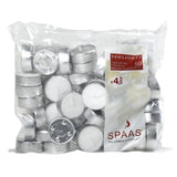 SpaaS Assorted Designs Tea Lights Candles - 4.5 Hr Burn - 50 Pack