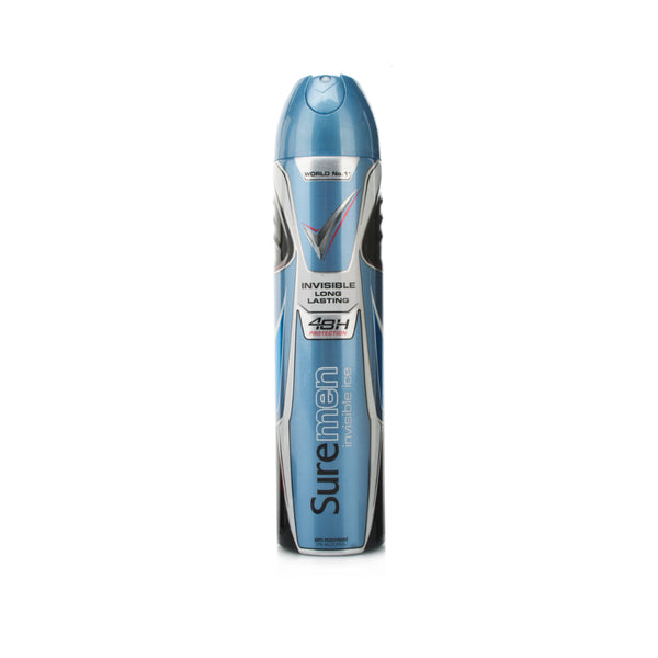 Sure Invisible Ice Men Antiperspirant Aerosol | 48-Hour Protection, 0% Alcohol